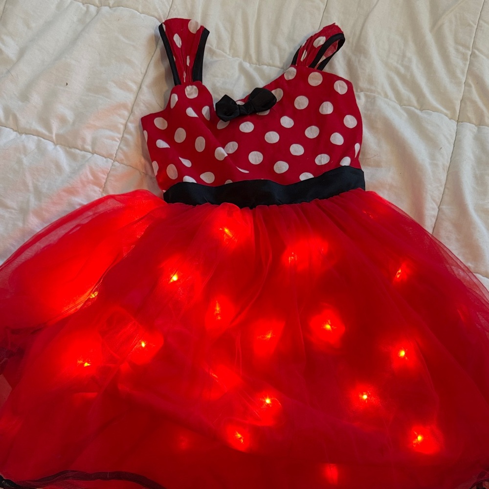 Red Polka Dot Kids Costume Dress Minnie Mouse